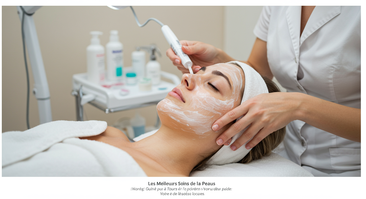 Illustration éditoriale pour Les Meilleurs Soins de la Peau à Tours : Votre Guide Complet